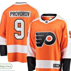 NWT Men's Philadelphia Flyers Ivan Provorov Branded Home Breakaway Jersey